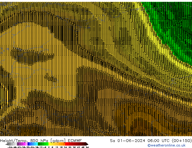 Height/Temp. 850 hPa ECMWF sab 01.06.2024 06 UTC