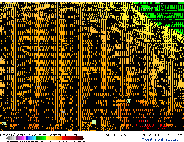 Height/Temp. 925 hPa ECMWF  02.06.2024 00 UTC