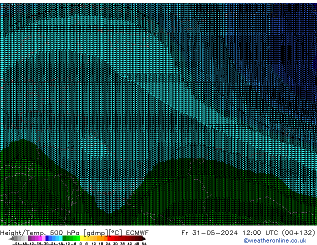 Height/Temp. 500 hPa ECMWF pt. 31.05.2024 12 UTC