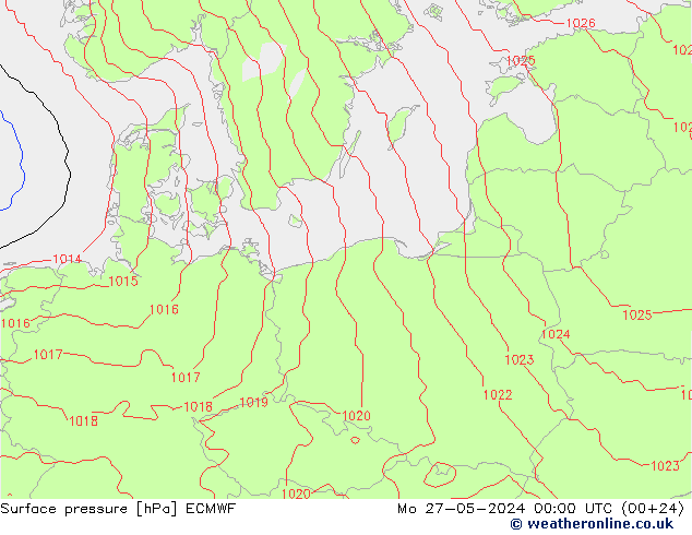 Yer basıncı ECMWF Pzt 27.05.2024 00 UTC