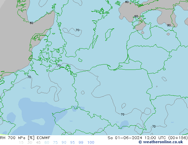 RV 700 hPa ECMWF za 01.06.2024 12 UTC