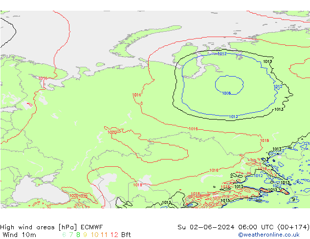 Windvelden ECMWF zo 02.06.2024 06 UTC