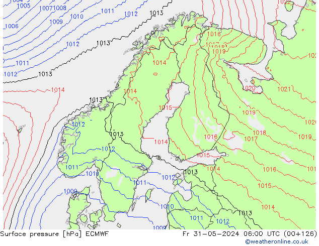 Yer basıncı ECMWF Cu 31.05.2024 06 UTC