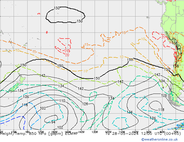 Height/Temp. 850 hPa ECMWF Ter 28.05.2024 12 UTC