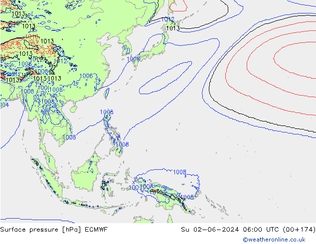 ciśnienie ECMWF nie. 02.06.2024 06 UTC