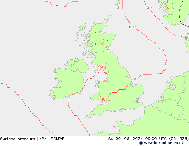 pression de l'air ECMWF dim 09.06.2024 00 UTC