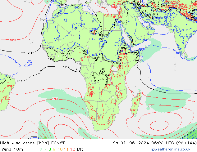 High wind areas ECMWF Sa 01.06.2024 06 UTC