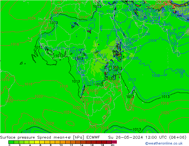 ciśnienie Spread ECMWF nie. 26.05.2024 12 UTC