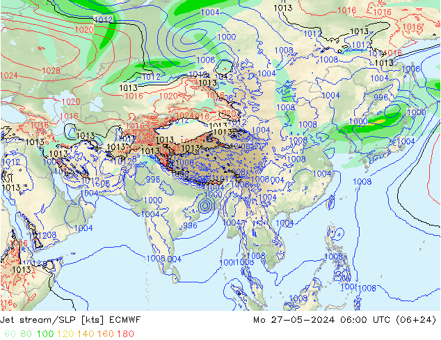 Jet stream ECMWF Seg 27.05.2024 06 UTC