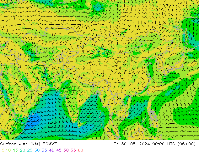  10 m ECMWF  30.05.2024 00 UTC