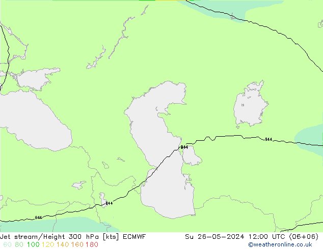 Jet stream/Height 300 hPa ECMWF Ne 26.05.2024 12 UTC