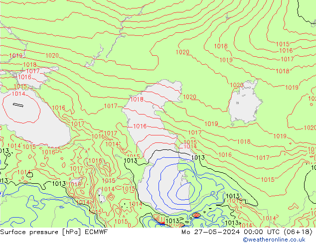 pression de l'air ECMWF lun 27.05.2024 00 UTC