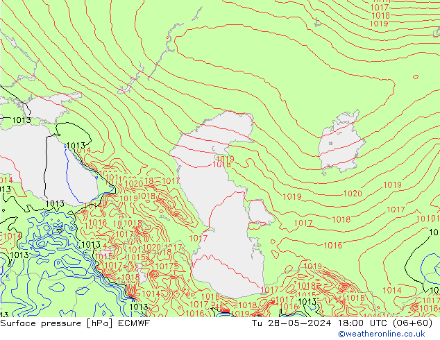 Surface pressure ECMWF Tu 28.05.2024 18 UTC