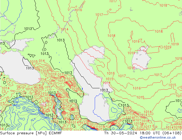 pression de l'air ECMWF jeu 30.05.2024 18 UTC