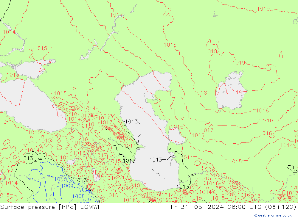 ciśnienie ECMWF pt. 31.05.2024 06 UTC