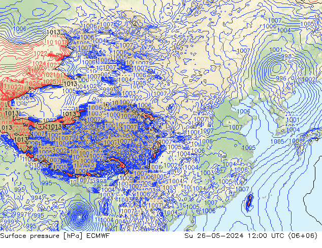 ciśnienie ECMWF nie. 26.05.2024 12 UTC