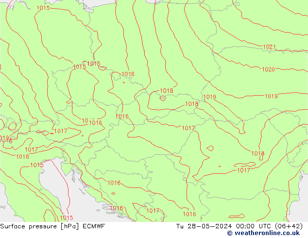 Bodendruck ECMWF Di 28.05.2024 00 UTC