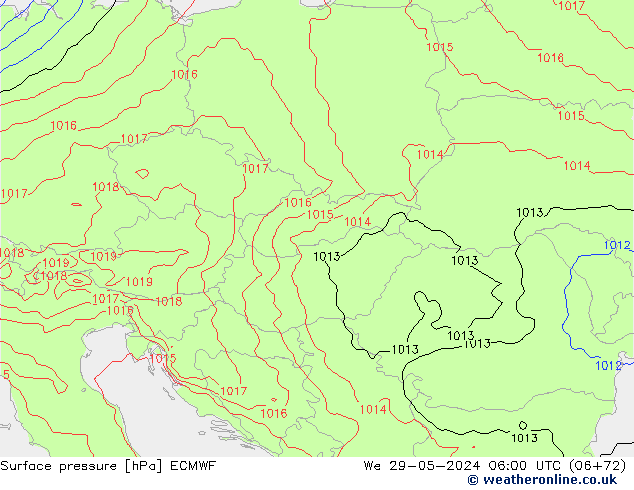 приземное давление ECMWF ср 29.05.2024 06 UTC