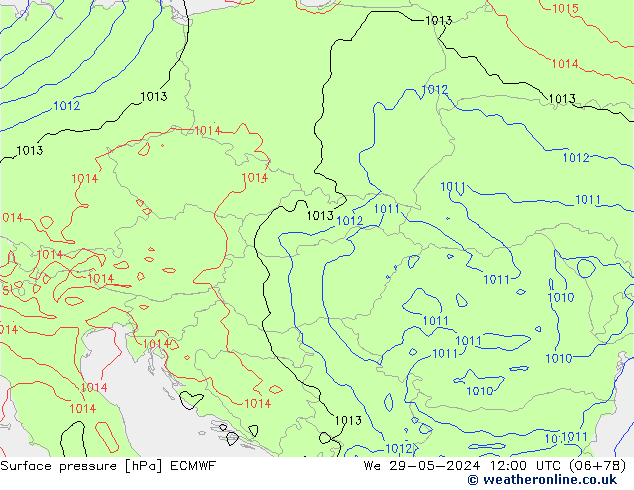 приземное давление ECMWF ср 29.05.2024 12 UTC