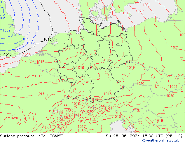 ciśnienie ECMWF nie. 26.05.2024 18 UTC