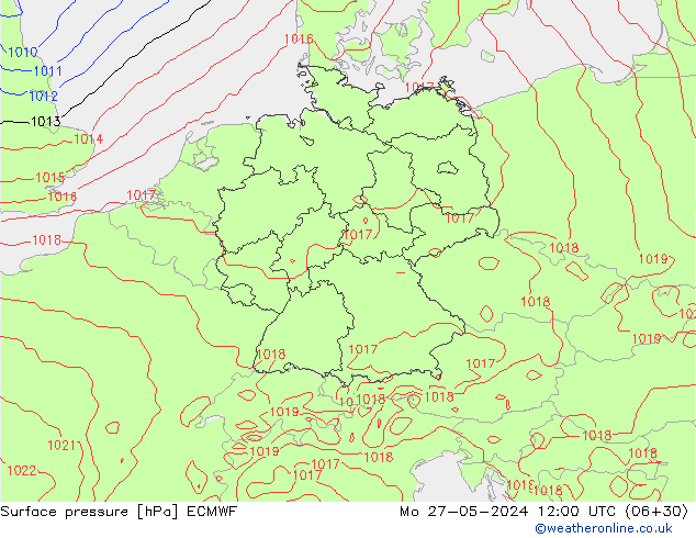 Yer basıncı ECMWF Pzt 27.05.2024 12 UTC