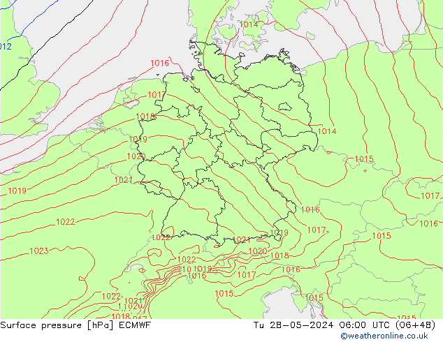 Pressione al suolo ECMWF mar 28.05.2024 06 UTC