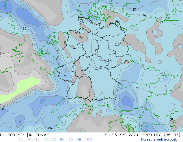 RV 700 hPa ECMWF zo 26.05.2024 12 UTC