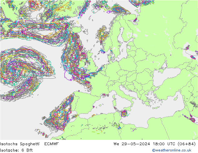 Isotachs Spaghetti ECMWF St 29.05.2024 18 UTC