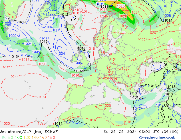 Courant-jet ECMWF dim 26.05.2024 06 UTC