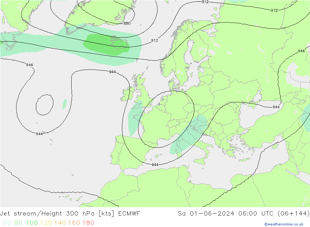 джет ECMWF сб 01.06.2024 06 UTC