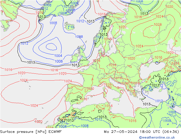 Yer basıncı ECMWF Pzt 27.05.2024 18 UTC