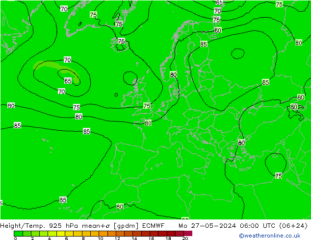 Hoogte/Temp. 925 hPa ECMWF ma 27.05.2024 06 UTC