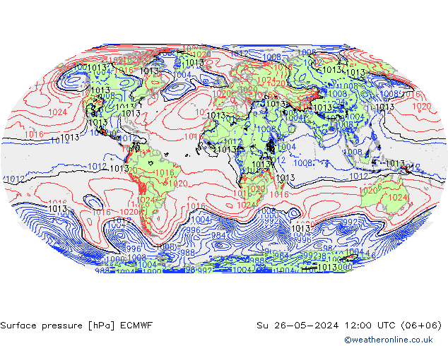 Surface pressure ECMWF Su 26.05.2024 12 UTC