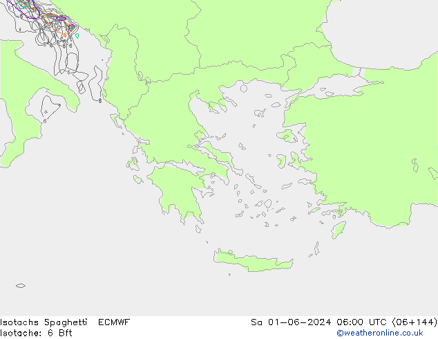 Izotacha Spaghetti ECMWF so. 01.06.2024 06 UTC
