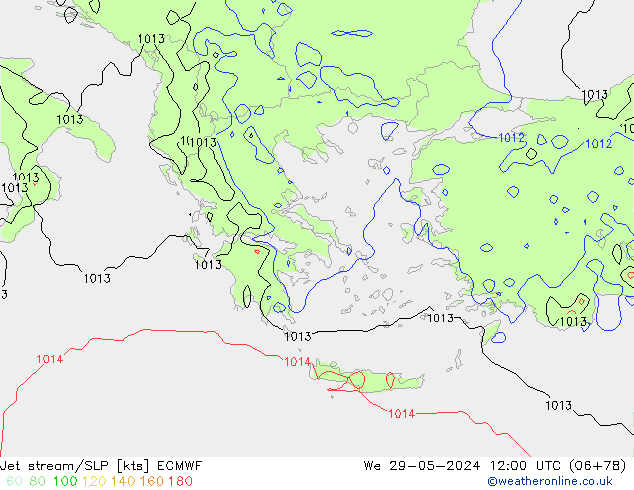 Courant-jet ECMWF mer 29.05.2024 12 UTC