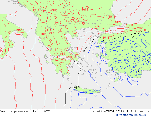 ciśnienie ECMWF nie. 26.05.2024 12 UTC