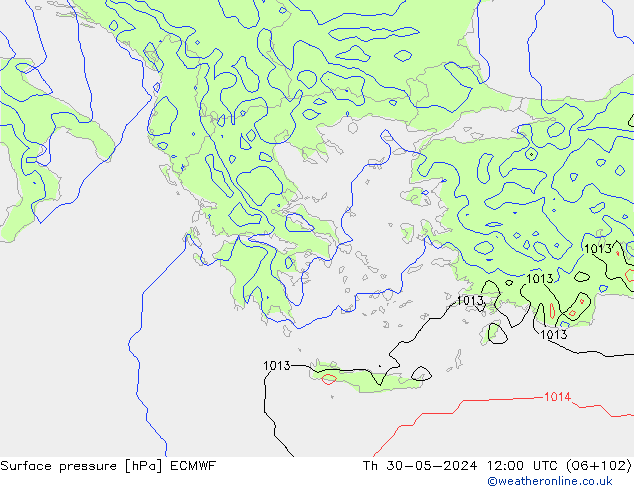 pression de l'air ECMWF jeu 30.05.2024 12 UTC