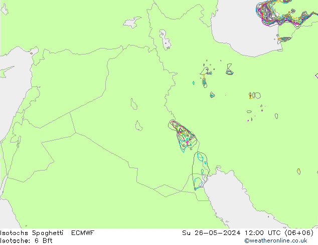 Eşrüzgar Hızları Spaghetti ECMWF Paz 26.05.2024 12 UTC