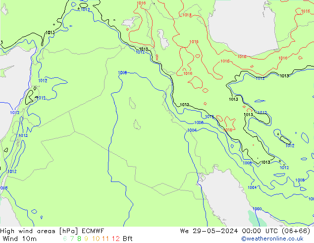 Windvelden ECMWF wo 29.05.2024 00 UTC