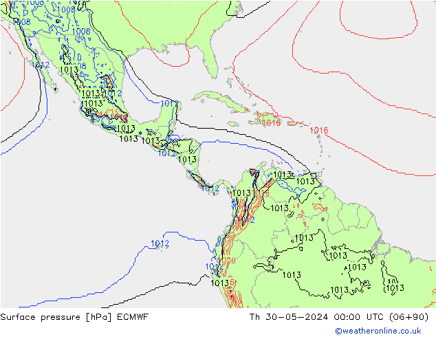 Yer basıncı ECMWF Per 30.05.2024 00 UTC