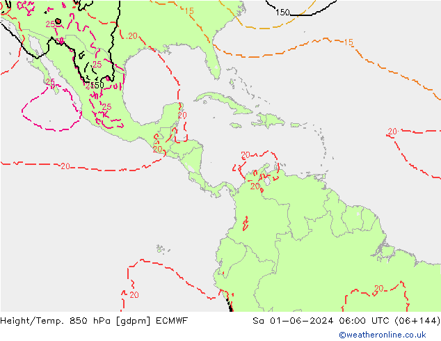 Height/Temp. 850 hPa ECMWF  01.06.2024 06 UTC