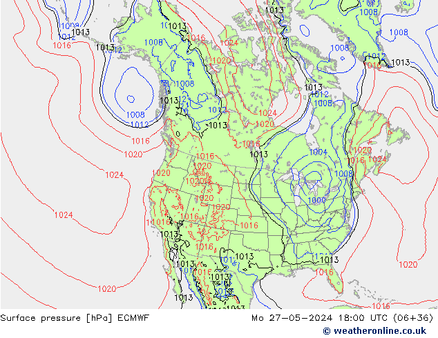 pression de l'air ECMWF lun 27.05.2024 18 UTC