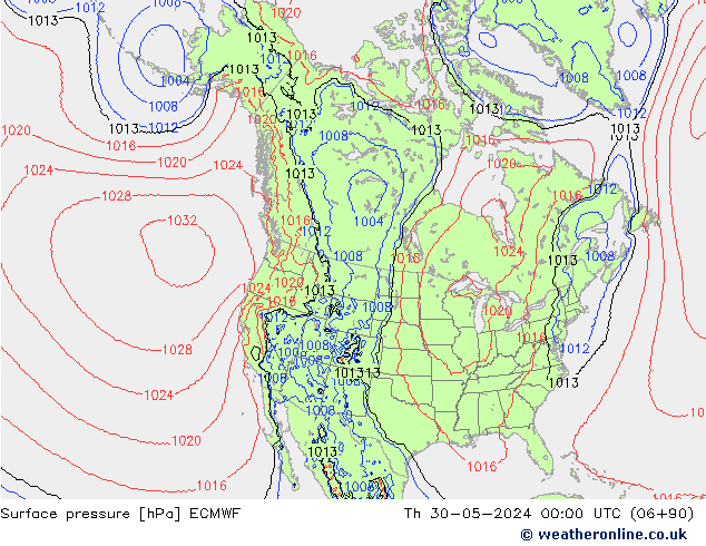 Bodendruck ECMWF Do 30.05.2024 00 UTC