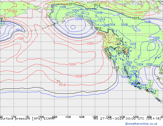 Yer basıncı ECMWF Pzt 27.05.2024 00 UTC