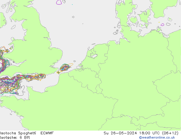 Isotachen Spaghetti ECMWF So 26.05.2024 18 UTC