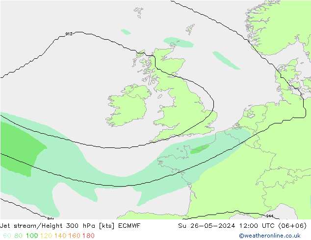 Courant-jet ECMWF dim 26.05.2024 12 UTC