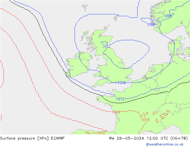 Yer basıncı ECMWF Çar 29.05.2024 12 UTC