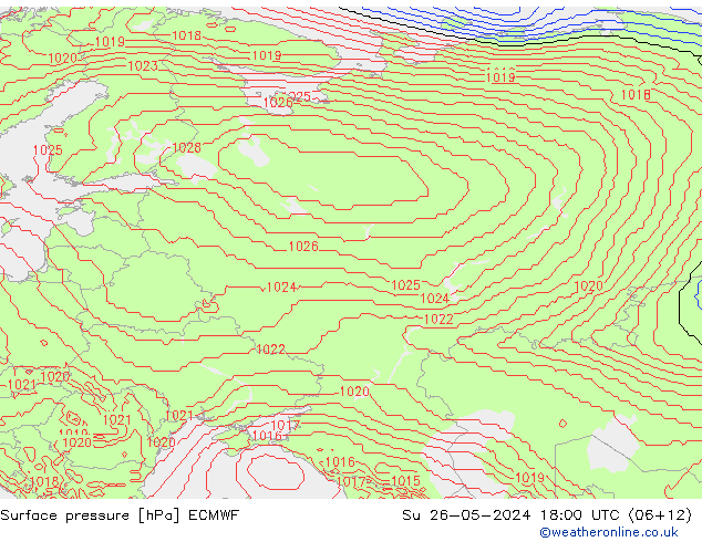 Surface pressure ECMWF Su 26.05.2024 18 UTC