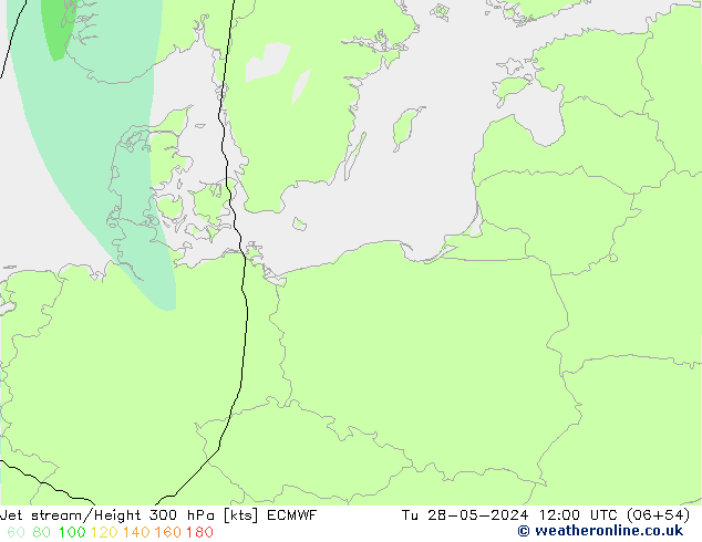 Courant-jet ECMWF mar 28.05.2024 12 UTC