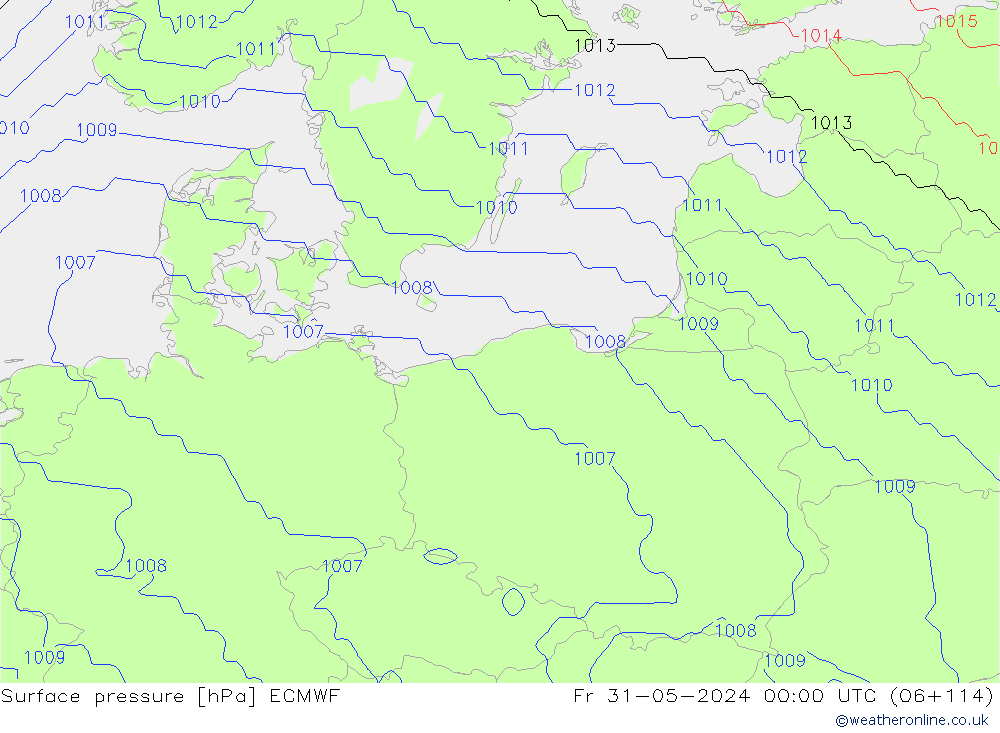 Yer basıncı ECMWF Cu 31.05.2024 00 UTC